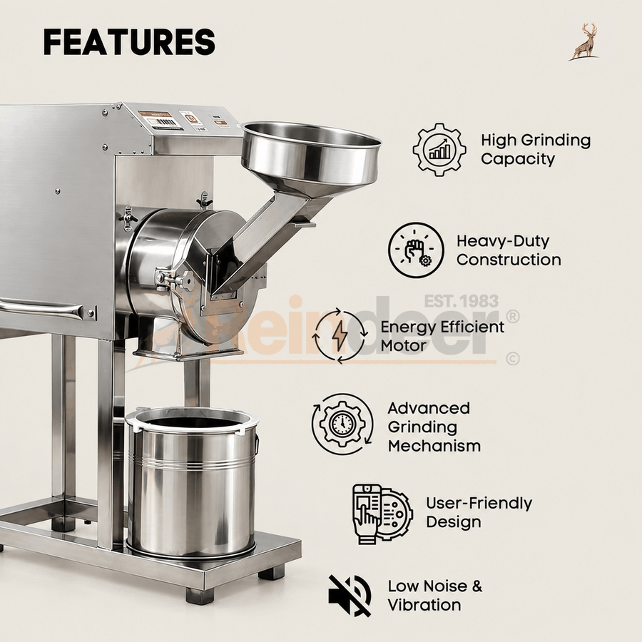 2 hp atta chakki – ವೈಶಿಷ್ಟ್ಯಗಳು – Reindeer Machinery