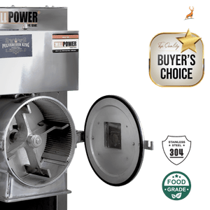 5 hp atta chakki - chamber close-up view - reindeer machinery