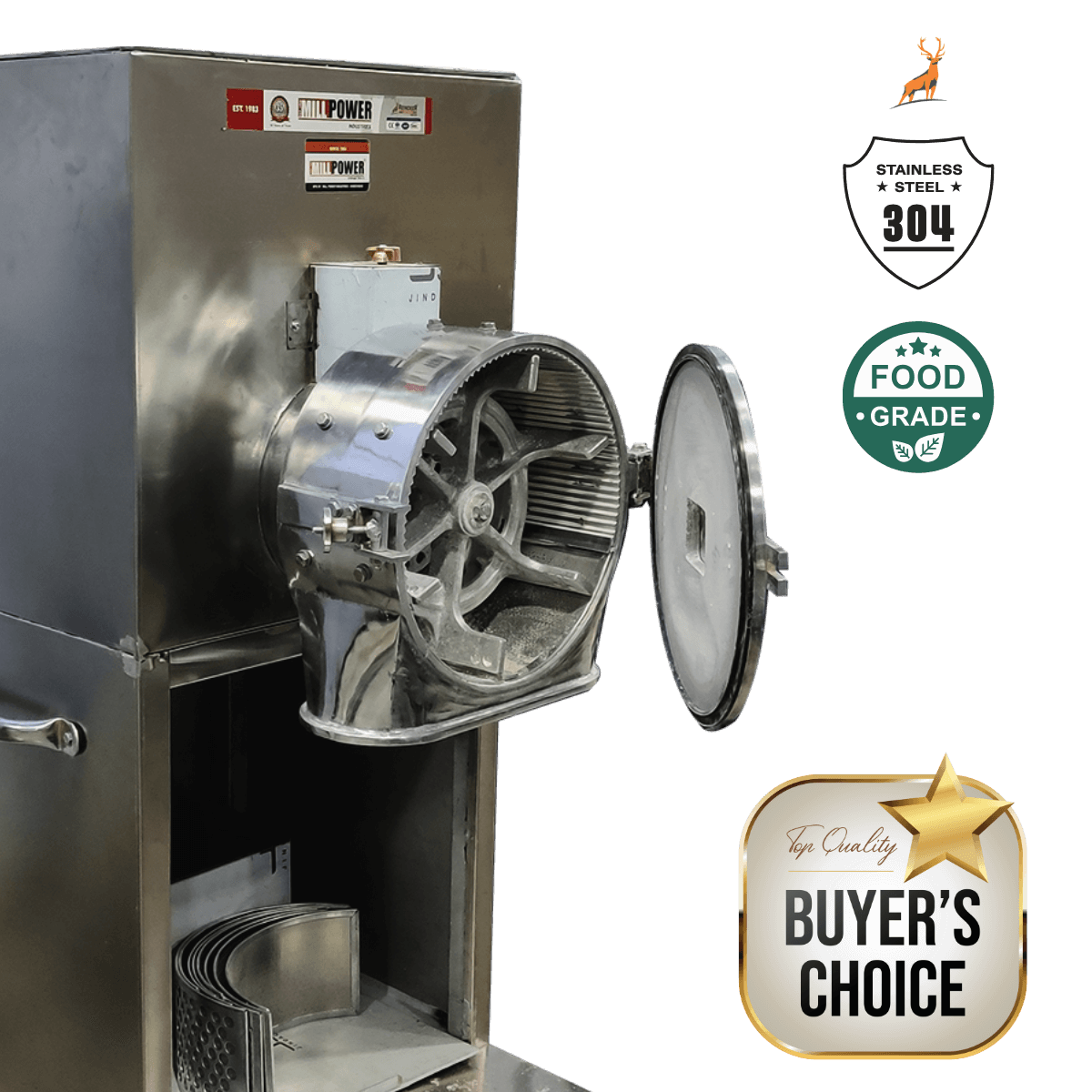 atta chakki for small business - with open chamber - reindeer machinrey