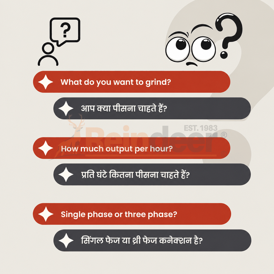 ಹಲ್ದಿ ಪೀಸ್ನೆ ಕಿ ಮಷಿನ್ - FAQs - ರೈನ್‌ಡೀರ್ ಮೆಷಿನರಿ