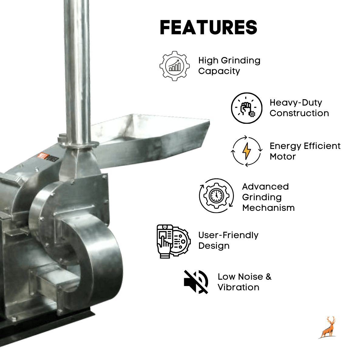mirchi machine - ss304 blower view- reindeer machinery